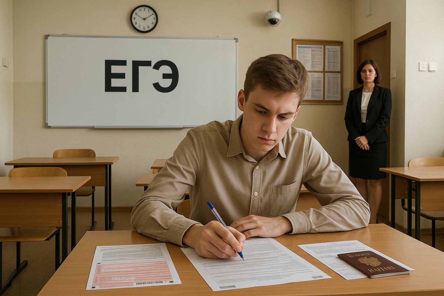 Участник ГИА выполняет экзаменационную работу