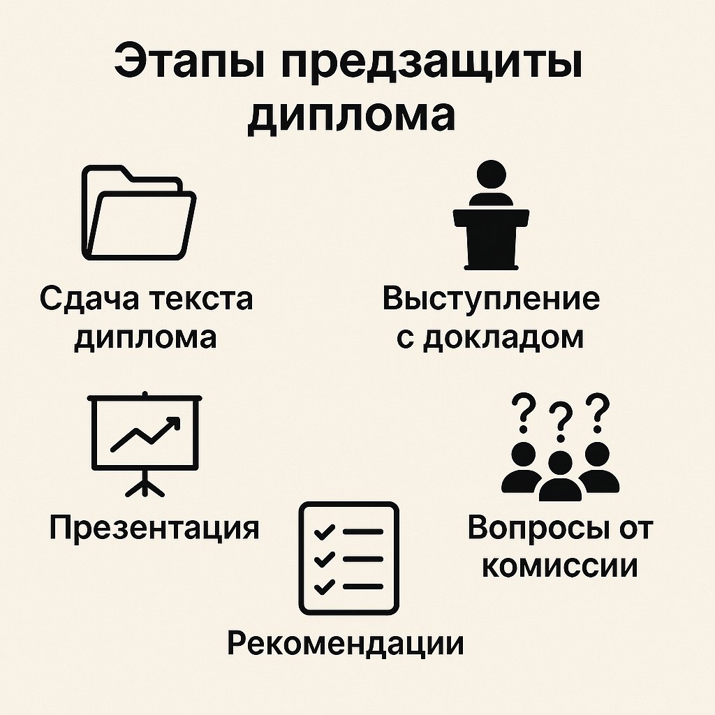 Этапы подготовки и проведения предзащиты диплома