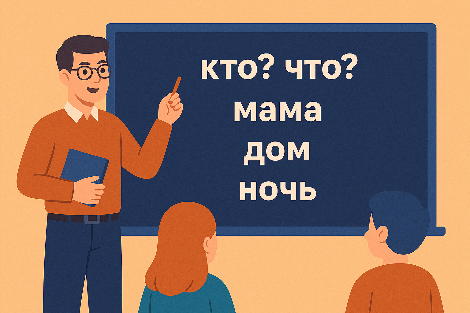 пример 1 2 3 склонения существительных на доске