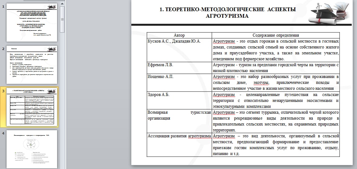 Пример презентации к защите дипломной работы