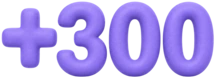 +300
